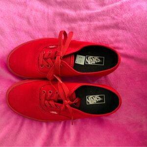 Vans Red Canvas Sneakers